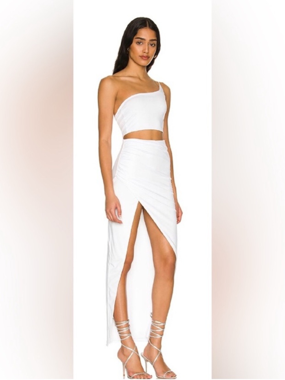 superdown x REVOLVE Lydia White One Shoulder Maxi Skirt Set